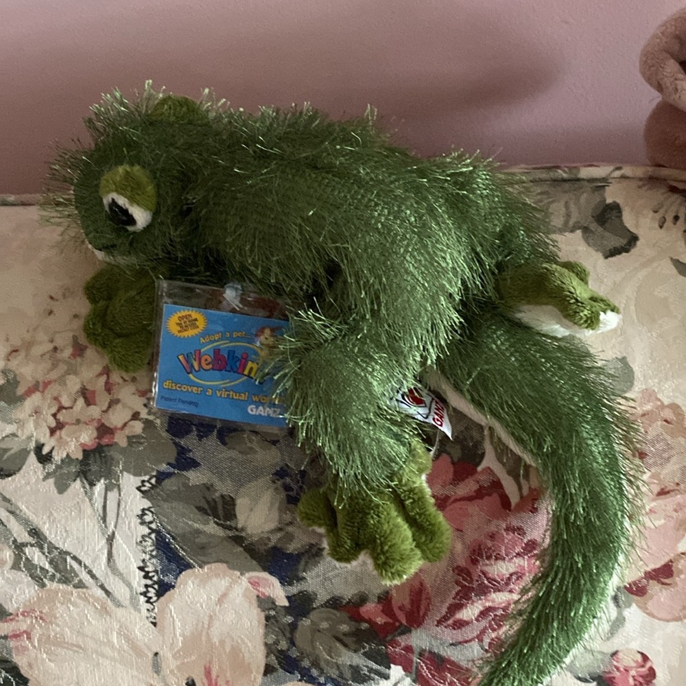 GANZ STUFFED GECKO LIZARD NWT WEBKINZ COLLECTION #HM186 COLLECTIBLE CONDITION